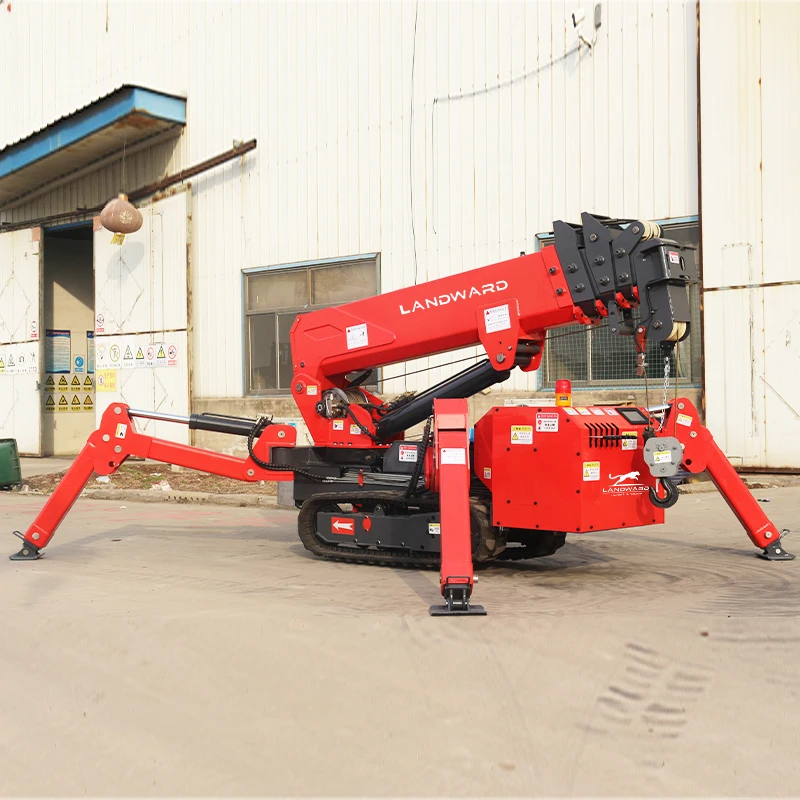 High Quality Mini Crawler Spider Crane Household Heavy Duty Crawler Crane Agriculture Marine Small Space Crane Price Customized