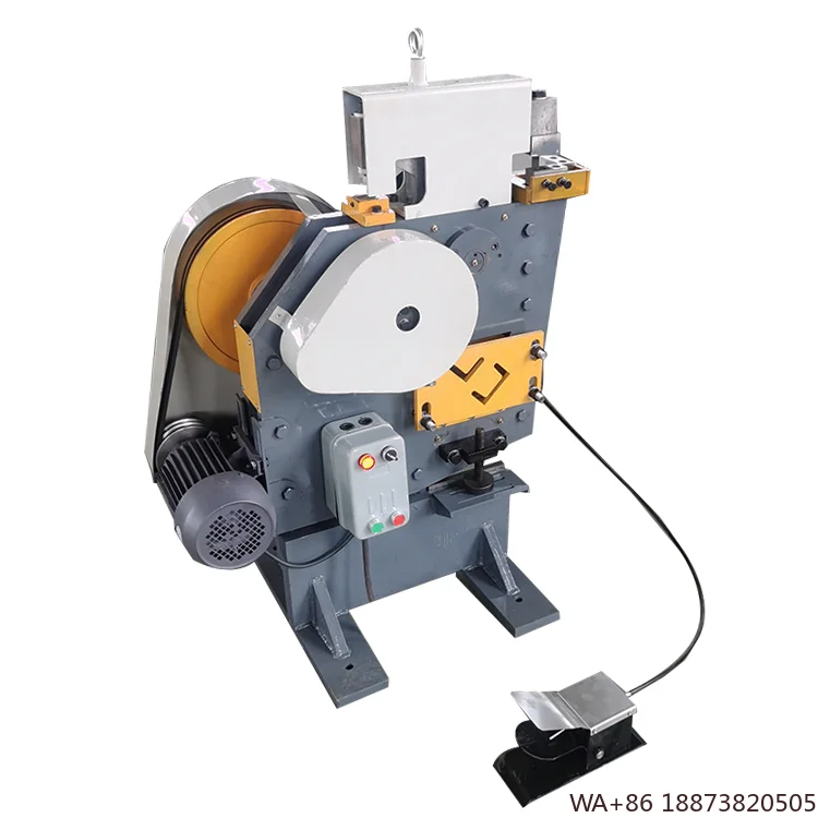 Machine Mechanical Ironworker Combined Metal Punching, Shearing and Notching   Metal Punch Cut