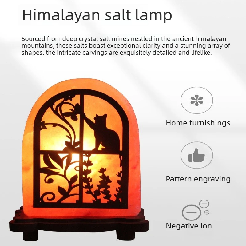 Himalaya Natural Salt Mineral Bedroom Beside Lamps Living Room Decoration Light Fixture Restaurant Hotel Novelty Lighting Led