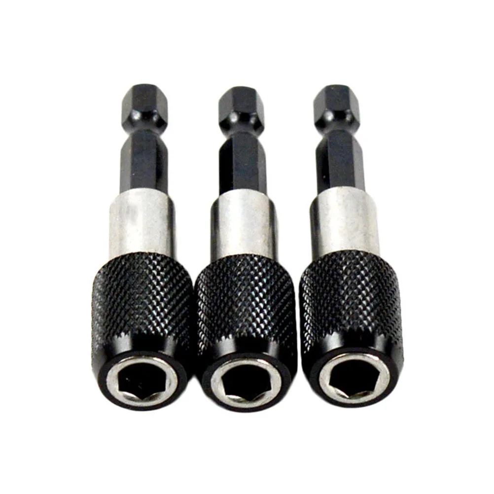 1 Buah Batang Ekstensi Magnetik 60Mm 1/4 Inci, Dapat Disesuaikan, Untuk Mata Bor Obeng, Peralatan Tangan, Aksesoris Perkakas