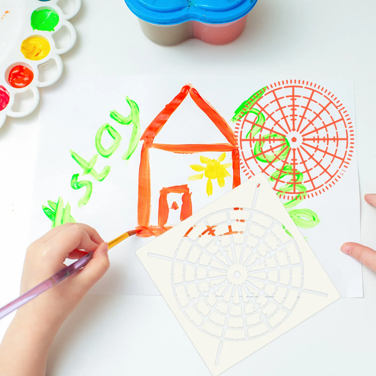 12Pcs Decorative Mandala Dot Stencil Set Pet Drawing Templates Useful Creative Painting Molds for Log Page Enhancement DIY