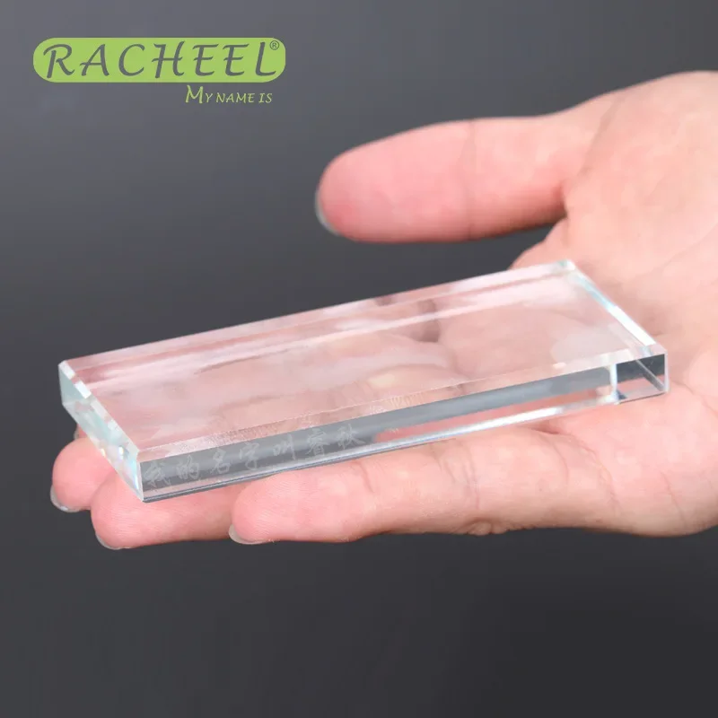 Rectangle-shaped Eyelash Glue Glass Holder False Eyelash Stand False Eyelash Extension Crystal Glass Glue Pallet Accessories