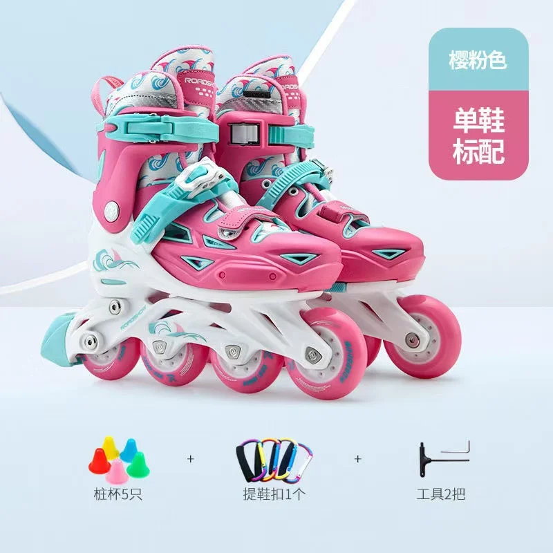 Lexiu 906S Roller Skates Sneakers for Girls and Boys Professional Beginner Inline Skating Shoes for Children Training