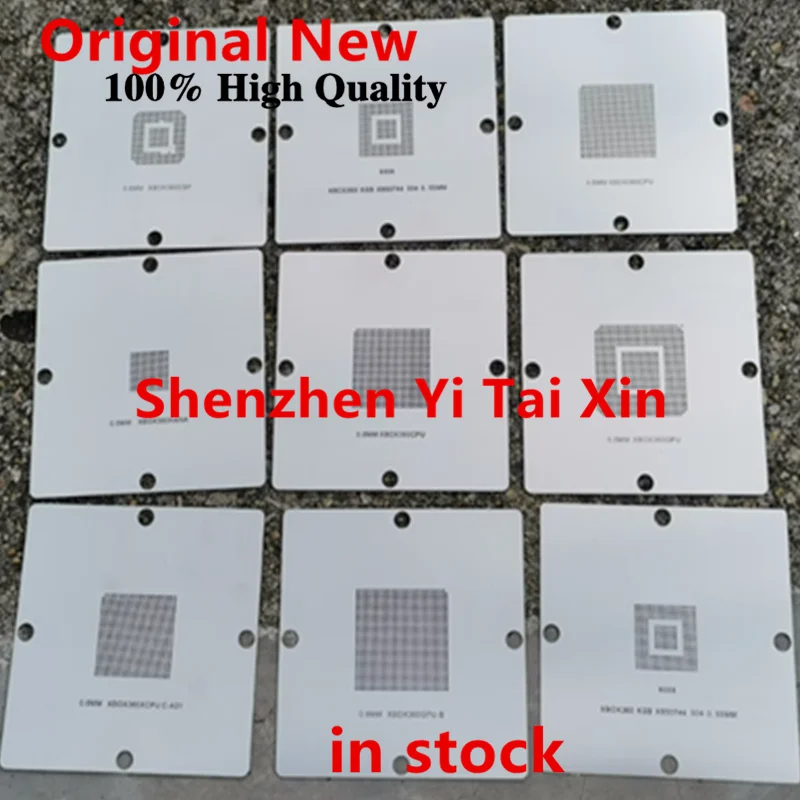 9Pcs/Lot XBOX360 CPU GPU Stencils 90*90mm BGA Reballing Station Game Console CSP HANA GPU-B CPU-A01 Reballing Repairing