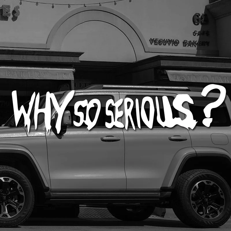 WHY SO SERIOUS Stickers,Fashion Car Body Window Bumper Vinyl Decal,For Cars, Trucks, Walls, Laptops, Windows, Motorcycles,