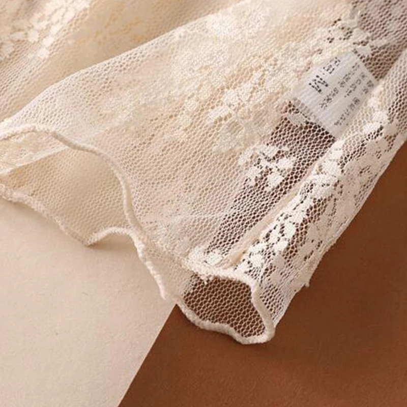 Elegante sexy Damen-Mesh-T-Shirts, langärmelig, Spitze, durchsichtige Bluse, vielseitiges Bottoming-Shirt, durchsichtige T-Shirts für Mädchen, Body Crop Top – Detail 12