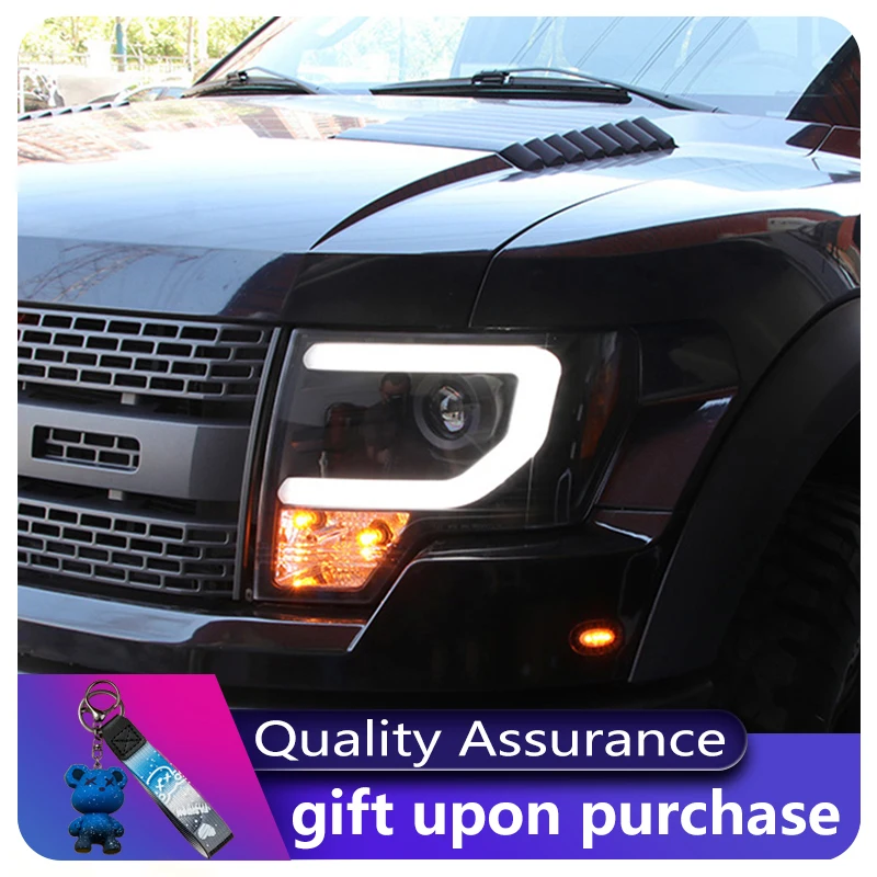 Car Headlight Styling FOR Ford Raptor F150 F-150 2008-2014 Front Light DRL Upgrade LED HID Projector Lens Auto Tools Accessories