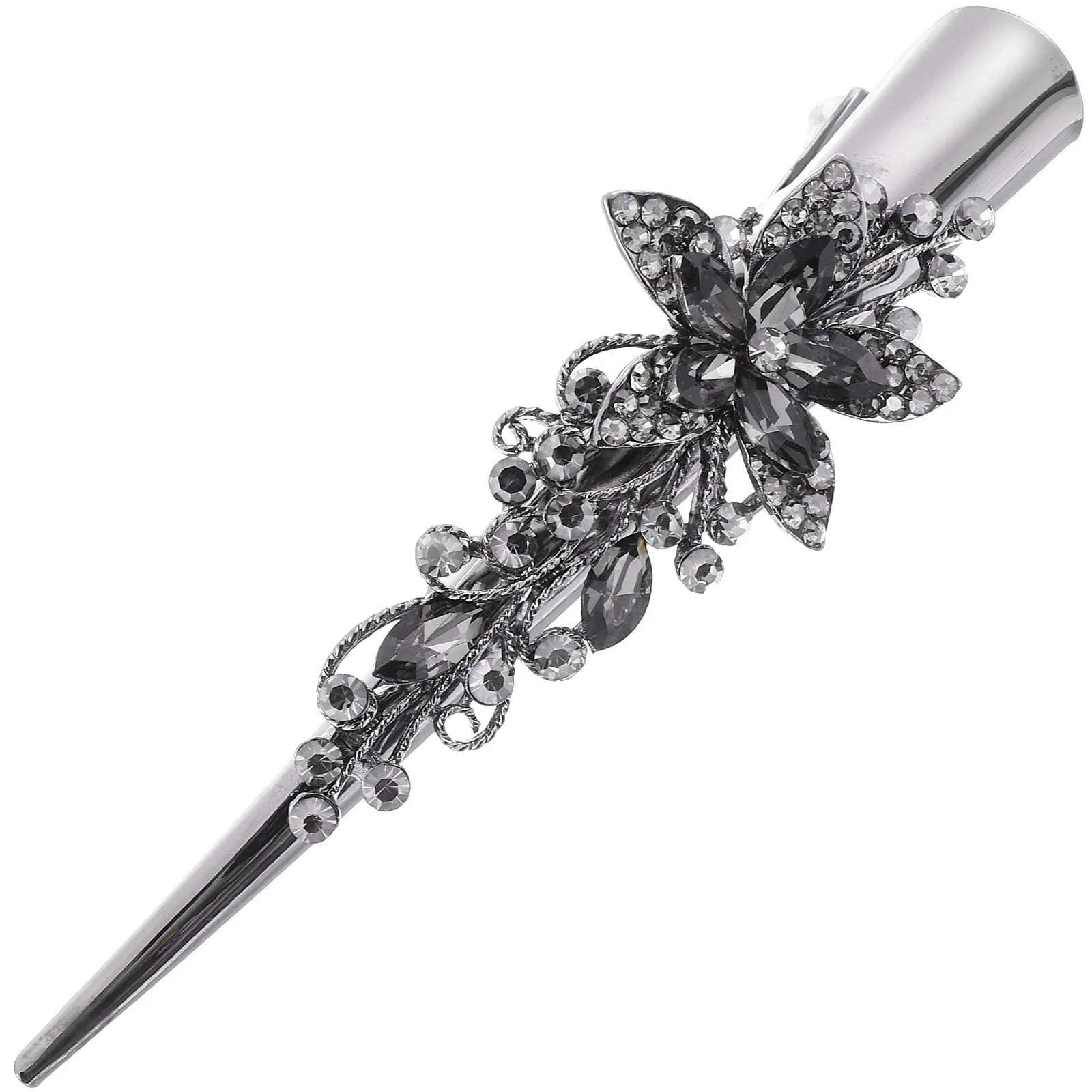 خمر القرن مشبك شعر حجر الراين المعادن منقار البط دبابيس الشعر للنساء الفتيات إكسسوارات الشعر مشبك الزخرفية استخدام الحفلات