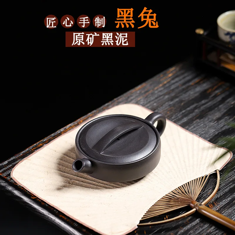 High Quality 180cc Black Rabbit Teapot One Tile Yixing Ore Mud Handmade Clay Household Maker