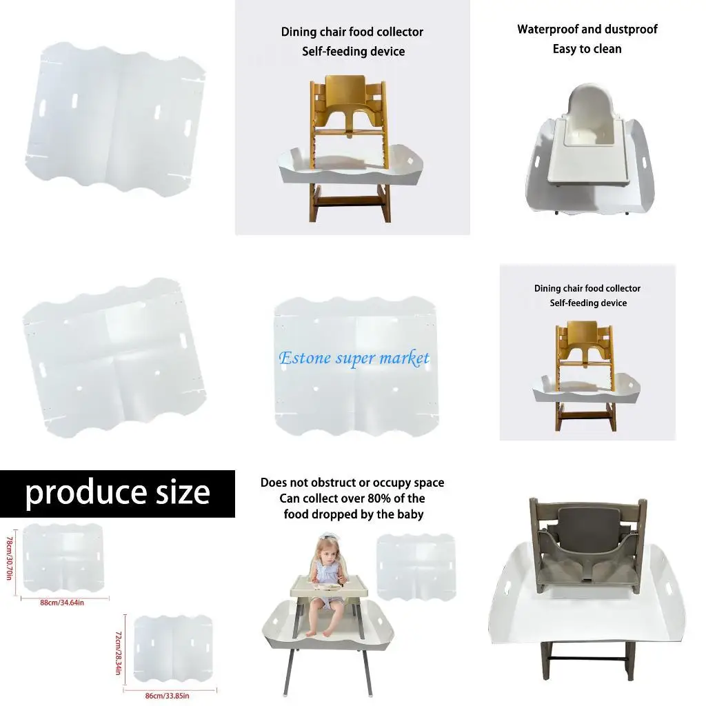 

090B Ergonomic Child Dining Folding Spill Proof Tray Stable Support Catcher