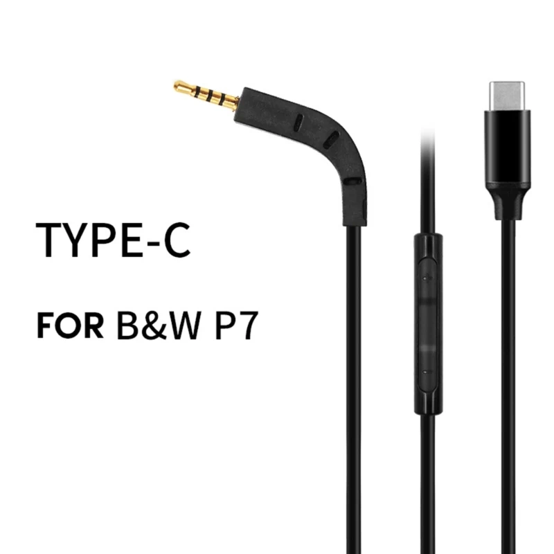 كابل موثوق به لسماعة الرأس P7 سلك HiFi سلك صوت واضح 120 سم/47.24 بوصة شريحة DAC استبدل الأسلاك المفقودة أو التالفة