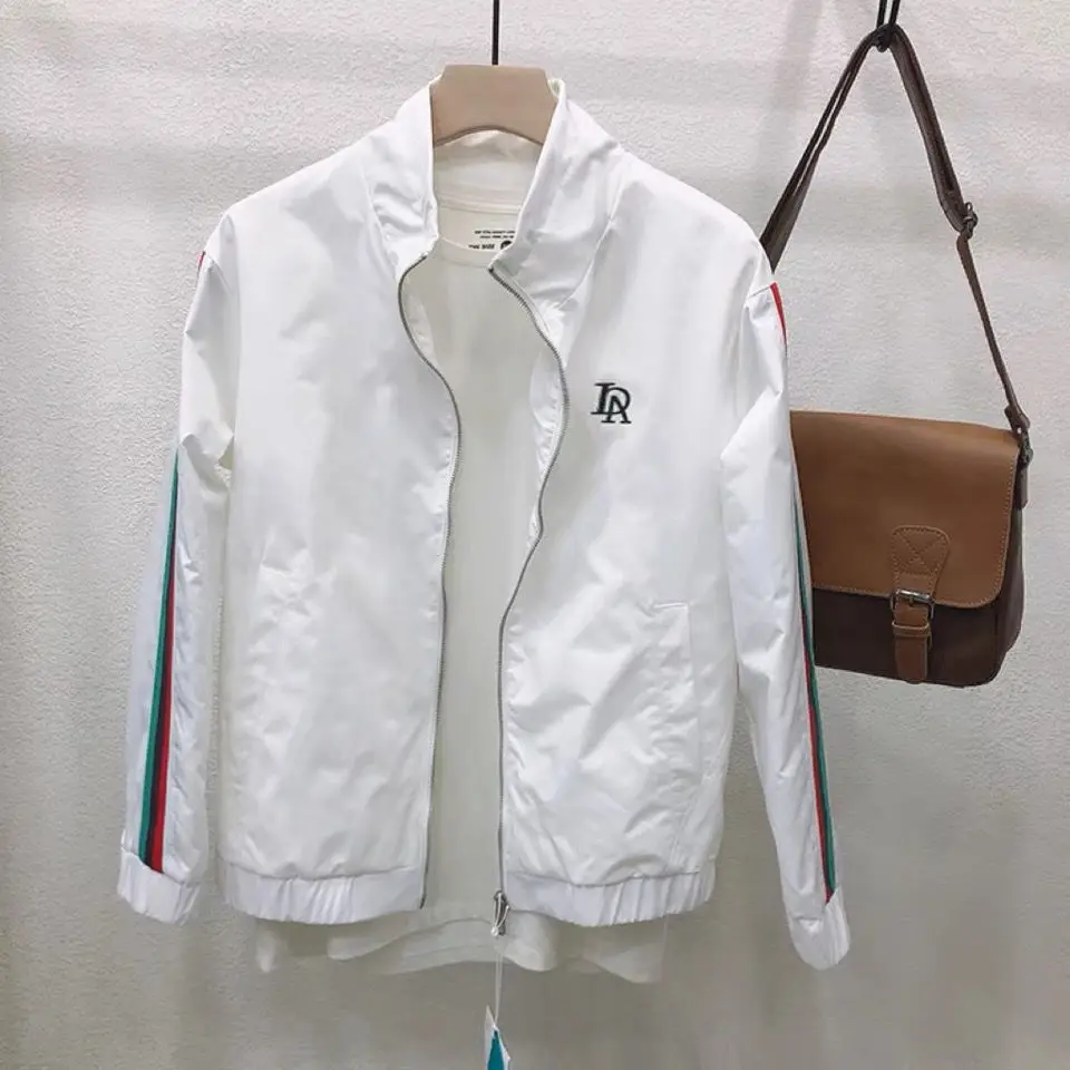 

Casual Sle Men's Jaet ITiNS Brand Spring Autumn Trendy Workwear Slim Fit Stand Collar Zipper Closure Long Sve Outerwear