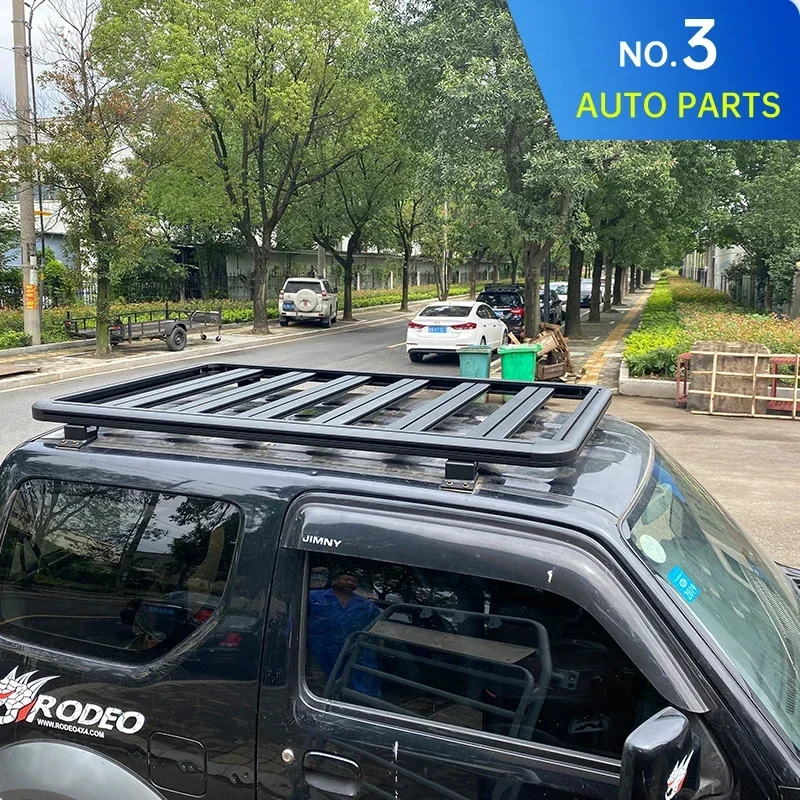 KQX Bestseller For Jimny JB33 JB43 1998-2018 Roof Rack Car Top Lage Cross Bar Rail Boxes Basket High Quality Aluminum Alloy