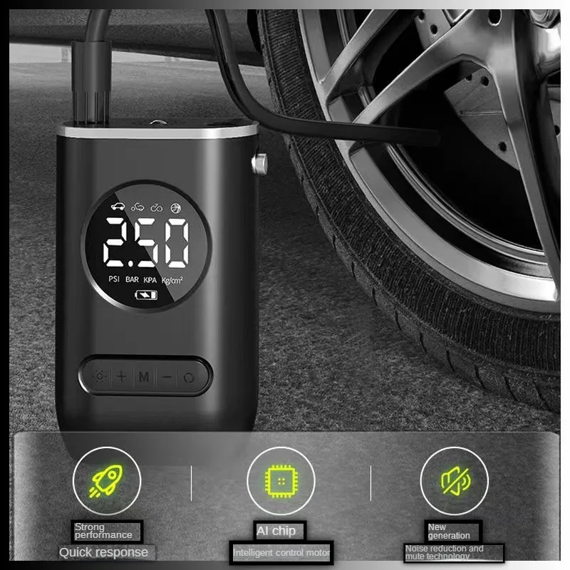 

Mini Car Electric Air Pump Digital Displa Wireless Portable Air Compressor Car Tire Inflator Motorcycle Bicycle Boat Tire