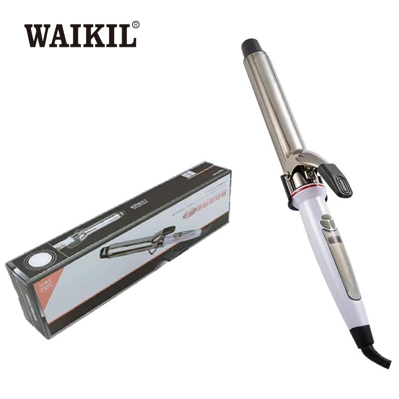 WAIKIL Women's Professional Curler Large Cylinder Curling Large Wave Curling Rod Plug in Electric Hair stick Hair Styling Tool