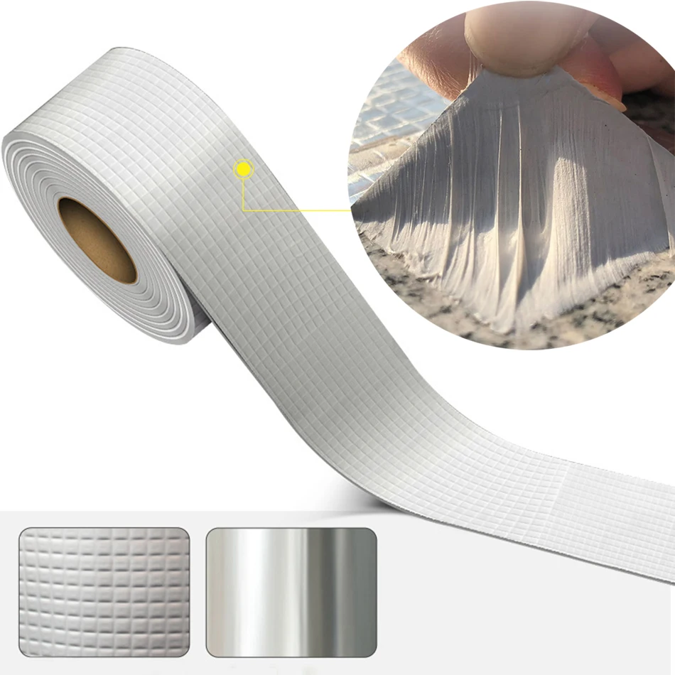 Butyl Rubber Tape Aluminum Foil Waterproof Tape Roof Hose Glass Repair Elastic Sticker To Prevent Leakage Super Repair Nano Tape