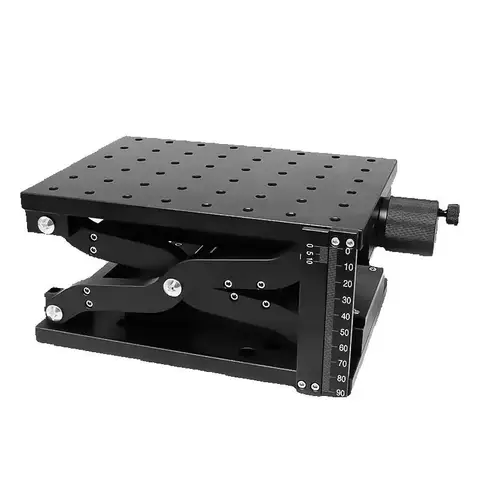 HTZ120 HTZ210 120x80 210x150mm Z Axis Scissor Manual Sliding Table Vertical Lifting Platform Linear Stage Displacement Platform