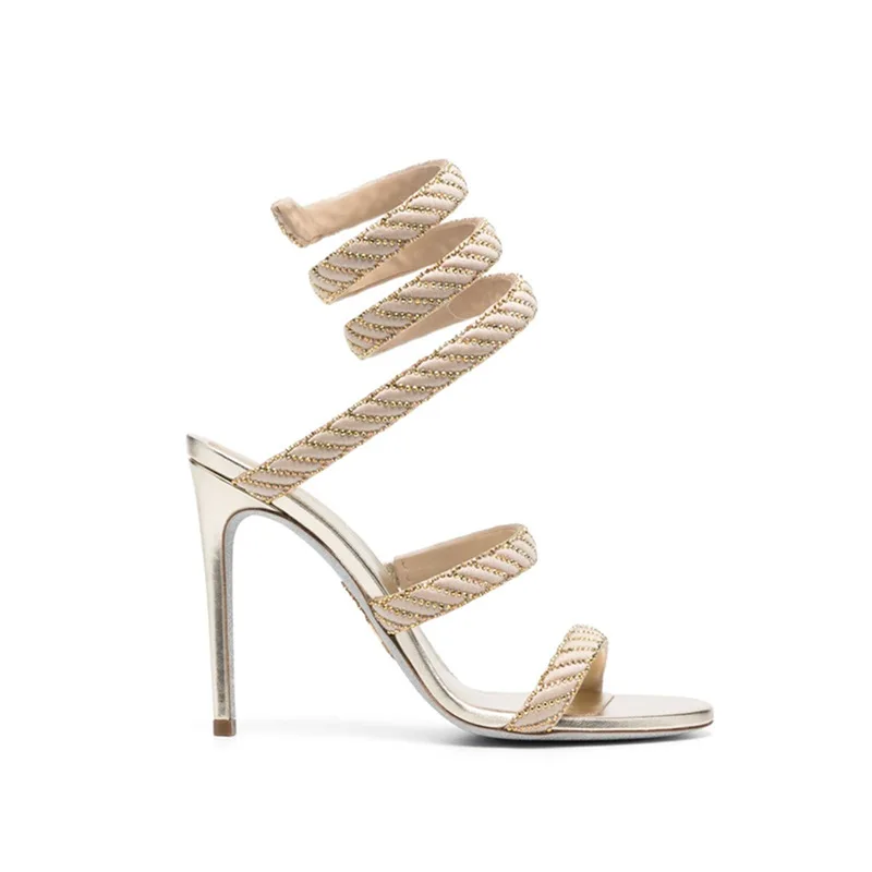

Beige Black Satin Round Toe Sandals Women Stiletto Heels Dress Pumps Gorgeous Ankle Cross Wedding Shoes Evening Heels