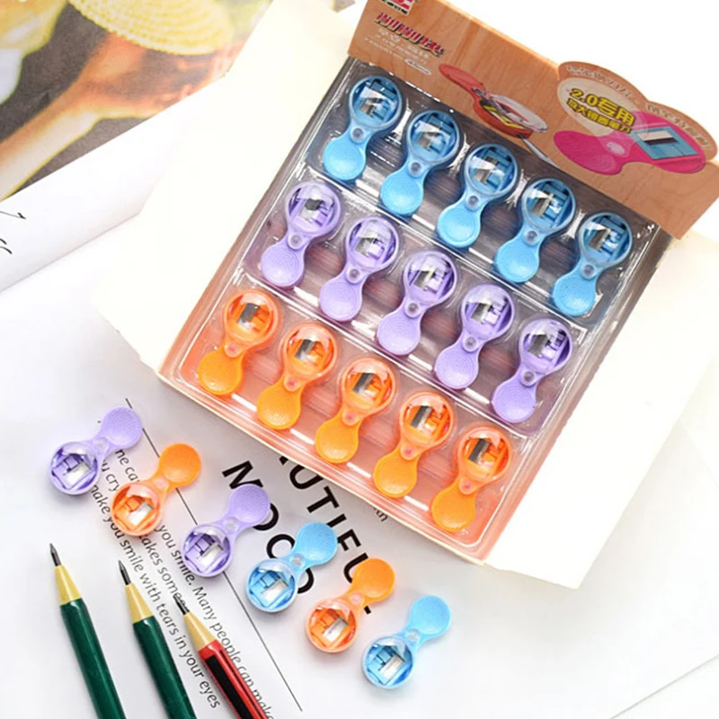 10 шт., карманная мини-точилка для карандашей