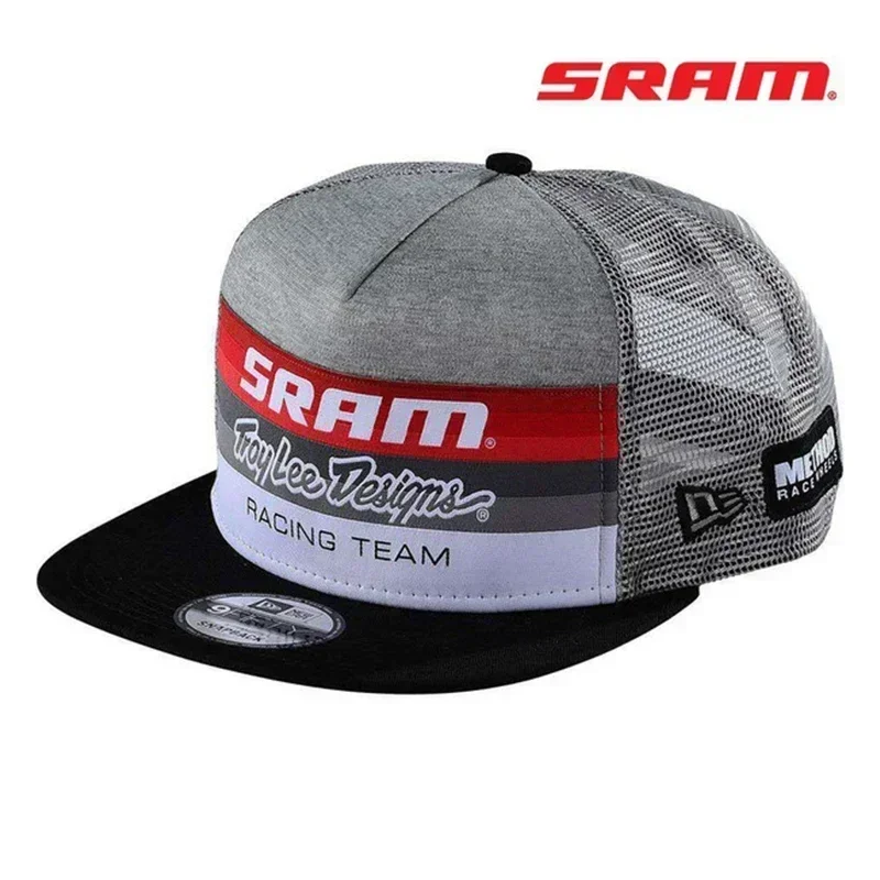 SRAM Racing Snapback Baseball Hat, esportes ao ar livre protetor solar, Novo