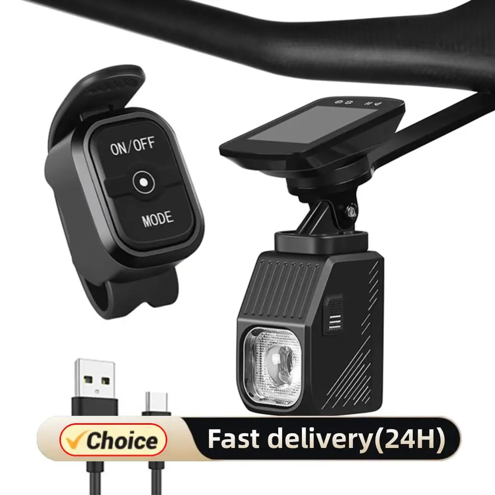 

Hanging Bicycle Front Light Remote Control 1000LM Anti-glare Type-C USB Rechargeable Cutoff Line MTB Road Bike Light