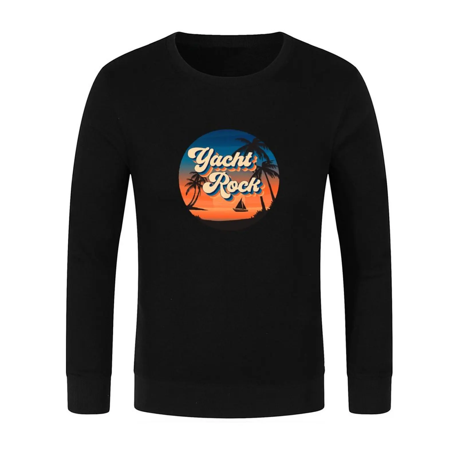 เสื้อแจ็คเก็ตทรงพูลโอเวอร์ลายกราฟิก Yacht Rock Circle สำหรับผู้ชาย เสื้อยืดผู้ชาย เสื้อผ้าสไตล์เกาหลี เสื้อผ้าฤดูใบไม้ร่วงสไตล์เกาหลี เสื้อสเวตเชิ้ต