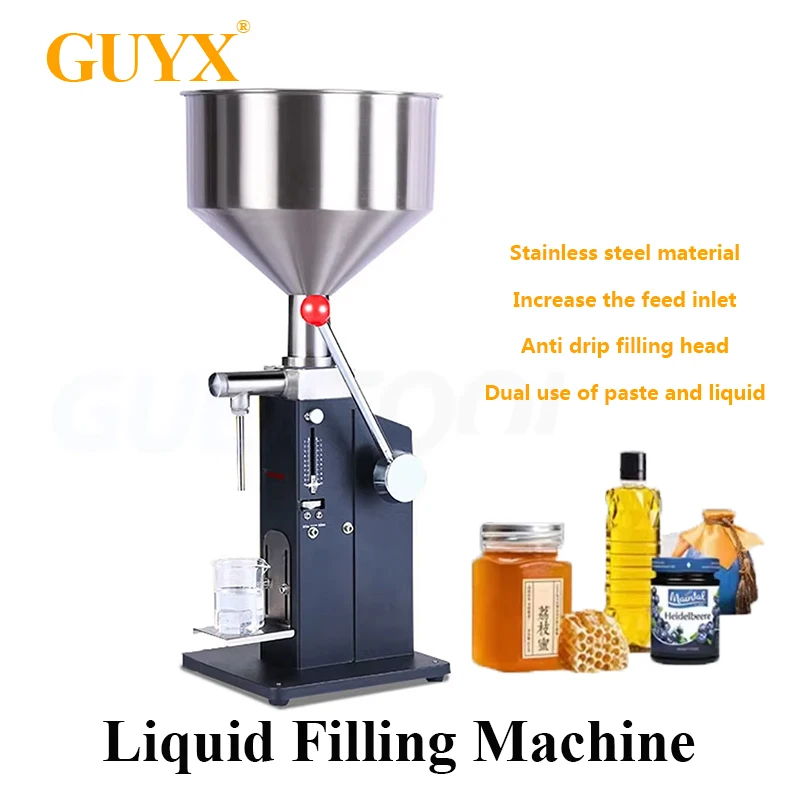 10L Manual Liquid Filling Machine Adjustable 5-50ML /10-100ML Bottle Filler Sauce Honey  Juice Drink Water Filling Machine