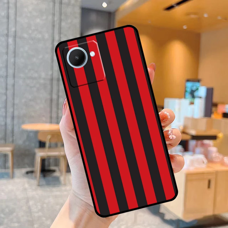 Milan Stylish Stripe Design Case For Realme C55 C33 C31 C35 C30 C11 C15 C25s C21Y GT Neo 5 3T 2T 8 9 10 11 Pro Plus