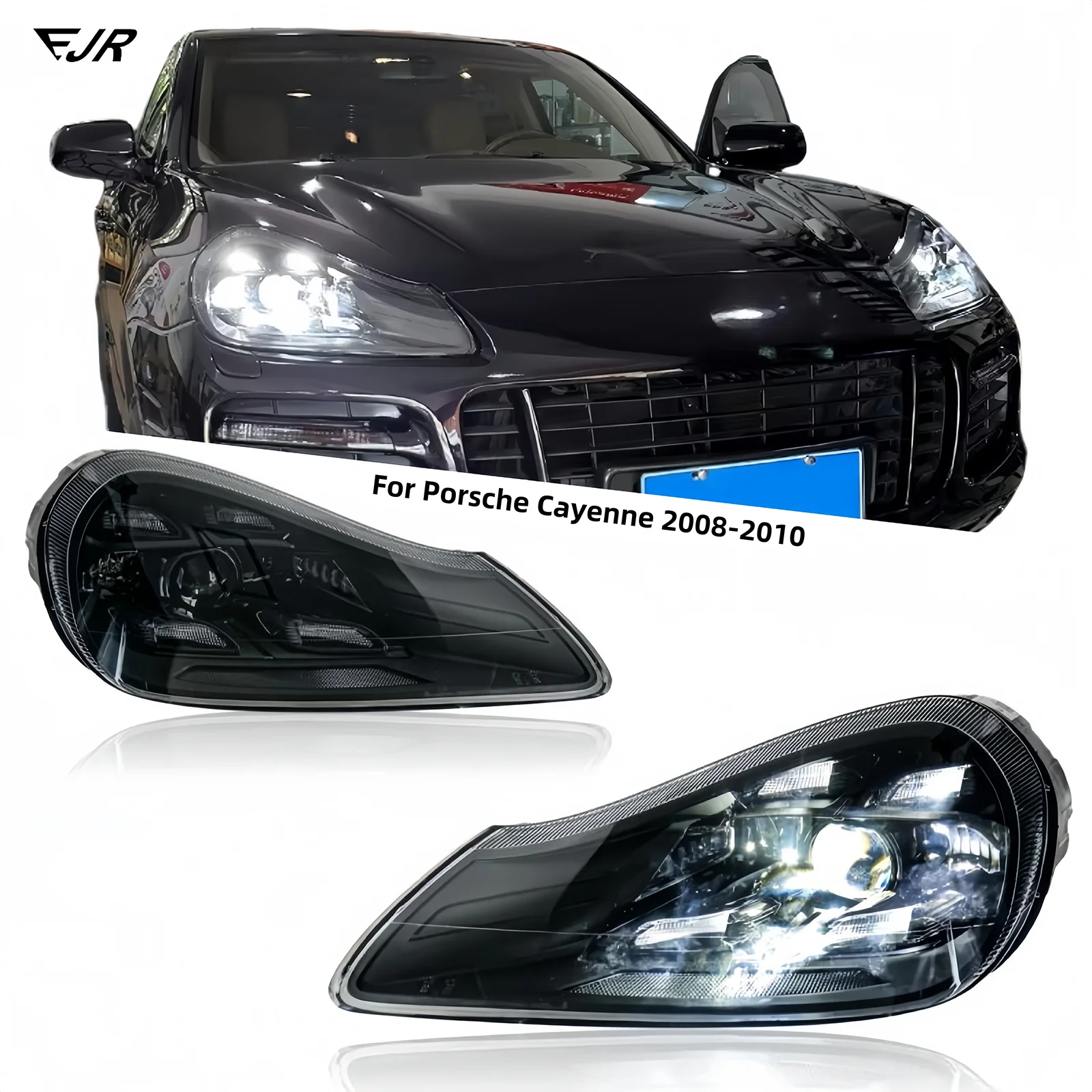 

Car Lamp Accessory For Porsche Cayenne 2008-2010 957 Headlights Upgraded 2021 Matrix Style LED Front Lights Plug and Play