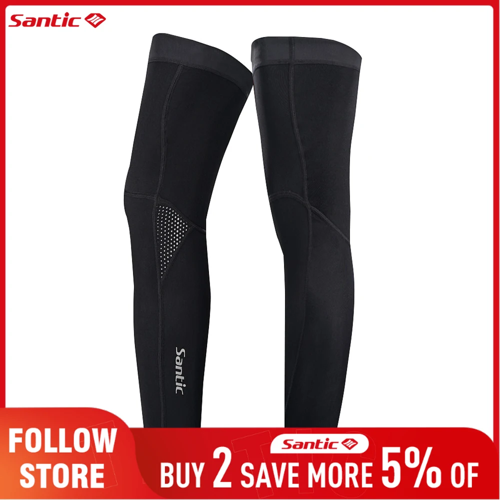 

Santic зимние велосипедные гетры Байкерские светоотражающие термофлисовые средства для ног Спортивный бег Велоспорт Безопасность Сохраняет тепло Защита ног
