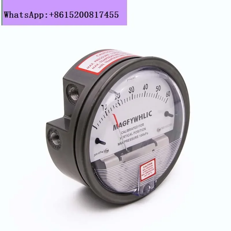 Micro Differential Pressure Meter Gas Air Clean Room Medium Efficiency Air Pressure Meter