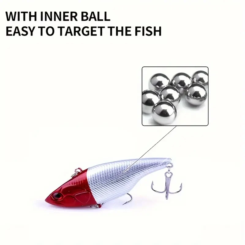 8 قطع من طُعم صيد الأسماك الاحترافي المتذبذب لصيد الأسماك على الجليد، ملحقات صناعية