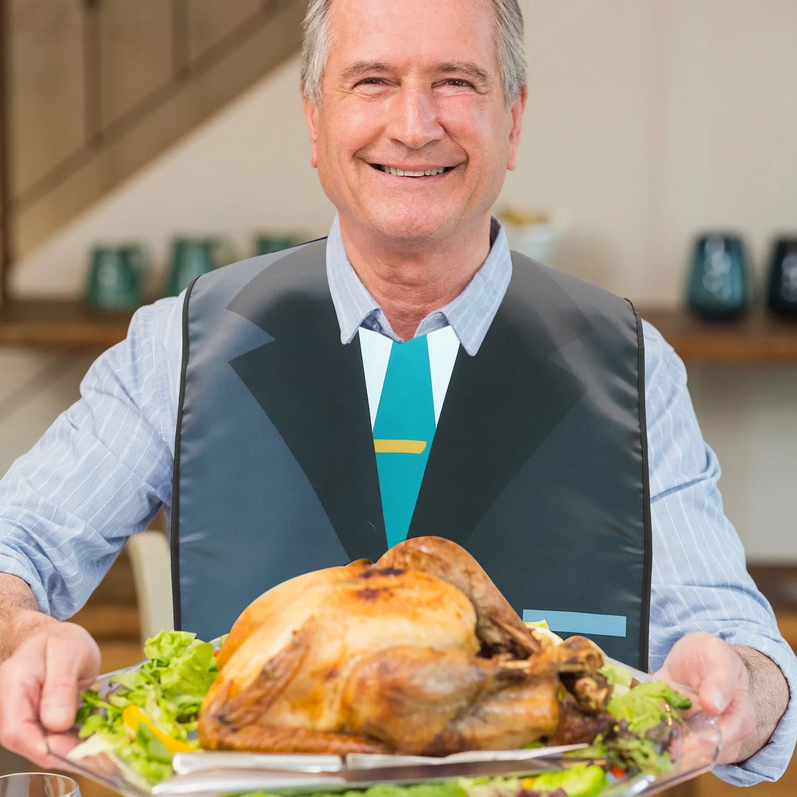 

2Pcs Waterproof Adult Bibs Durable Reusable Eating Aprons for Elderly Patients Clothing Protectors Meal Saliva Towels