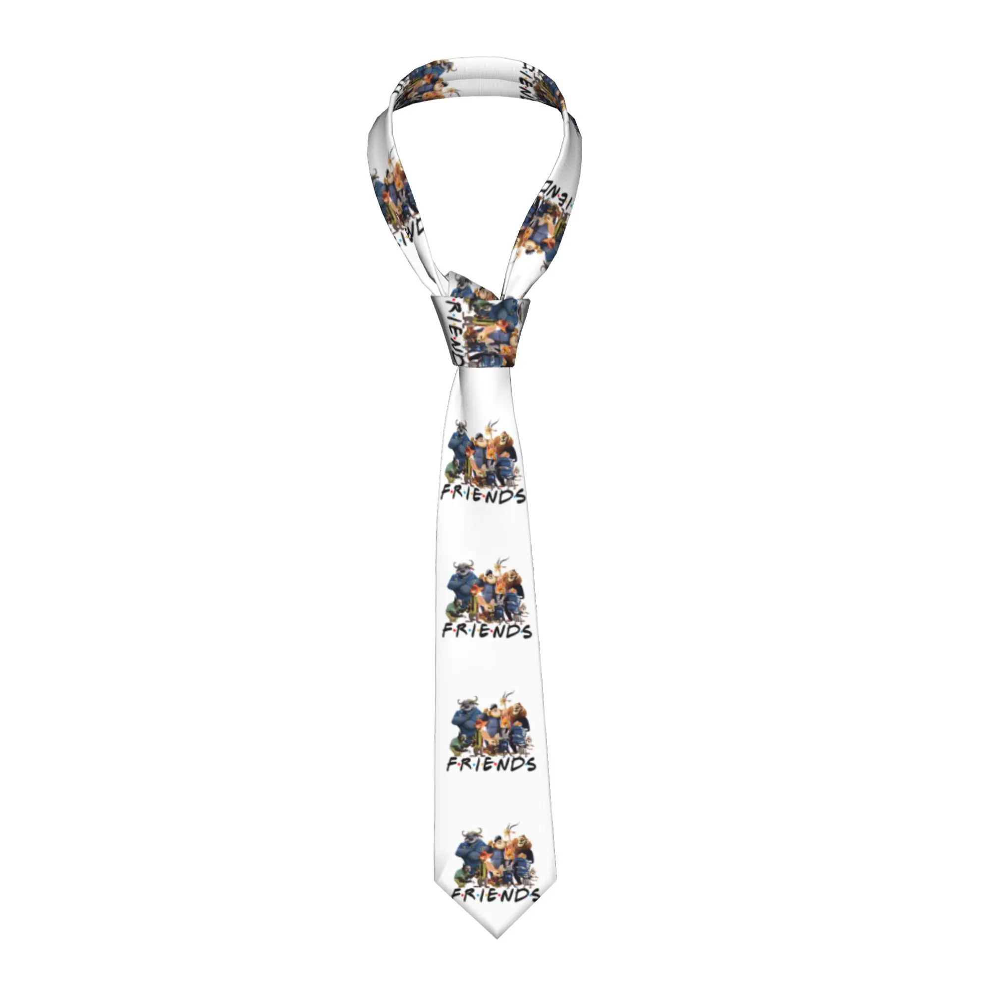 

Мужской модный шелковый галстук с мультяшными персонажами Зоотропы, аниме-дизайн, для вечеринок