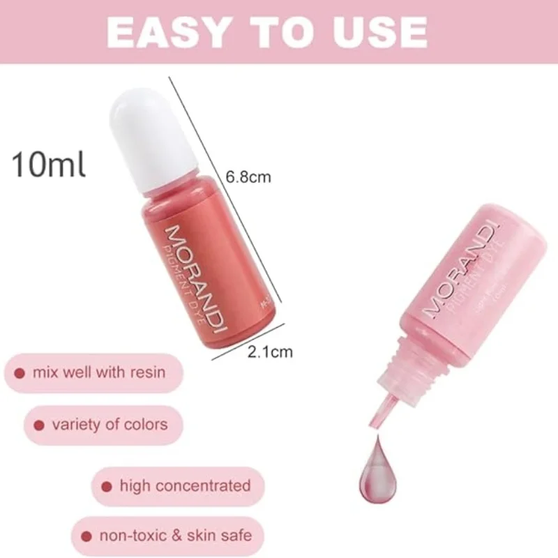 Diy 24 Stuks Morandi Epoxyhars Olieachtige Pigment Voor Ambachten Pigment Alcohol Inkt Vloeibare Kleurstof Kleurstof Hars