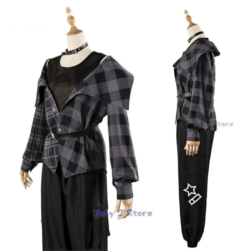 Aoyagi Toya Cosplay Kostüm Perücke Junge Halloween Party Tägliches Set Spielprojekt Sekai Bunte Bühnenkleidung Outfit Mantel Hose Fancy