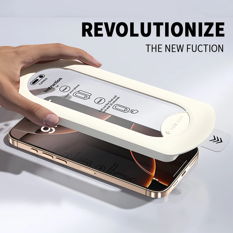 2 قطعة آيفون 16 HD الزجاج المقسى الغبار الحرة تثبيت صندوق حامي 15 14 13 12 11 زائد ProMax X XS XsMax XR مكافحة مختلس النظر فيلم