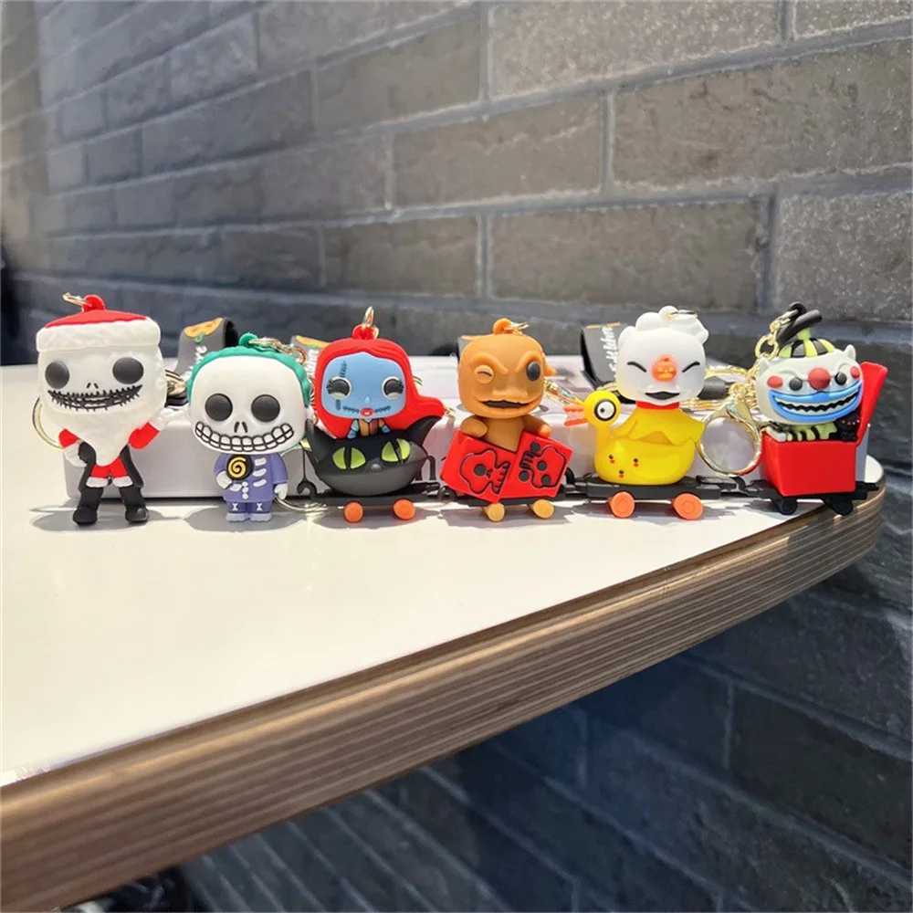 

Halloween and Christmas Eve Scary Keychain Trendy Cool Pumpkin Prince Little Ghost Skeleton Keychain