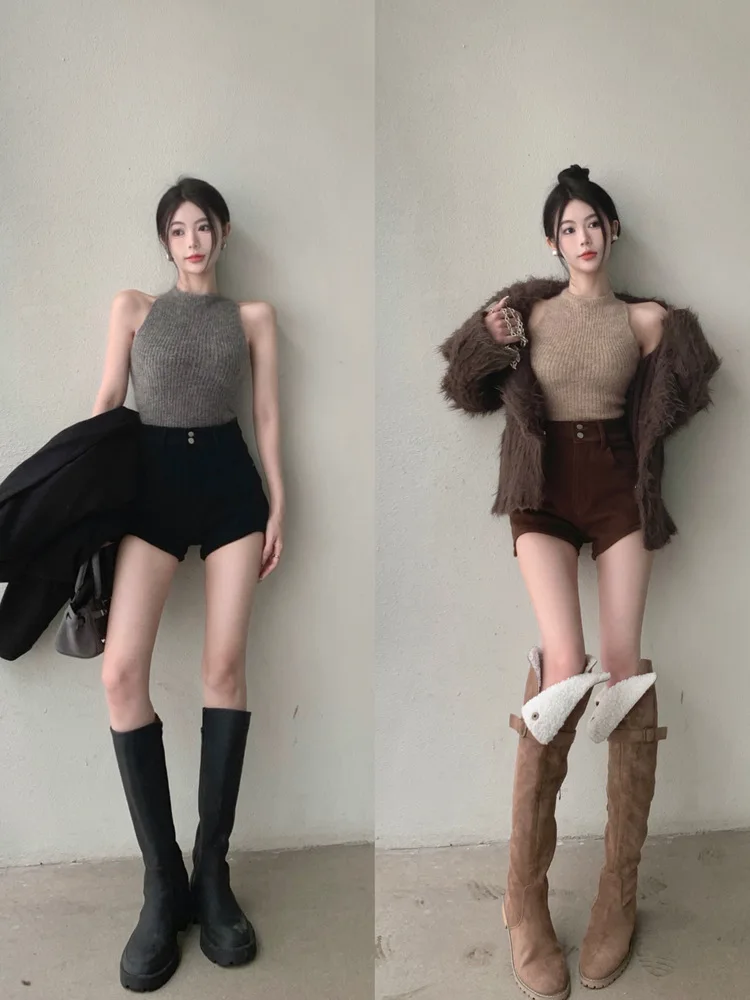 Pantaloncini da donna con stampa floreale in pizzo con volant dolce pastello confortevole lino cotone casual leggero estivo homewear stile cottage bowknot