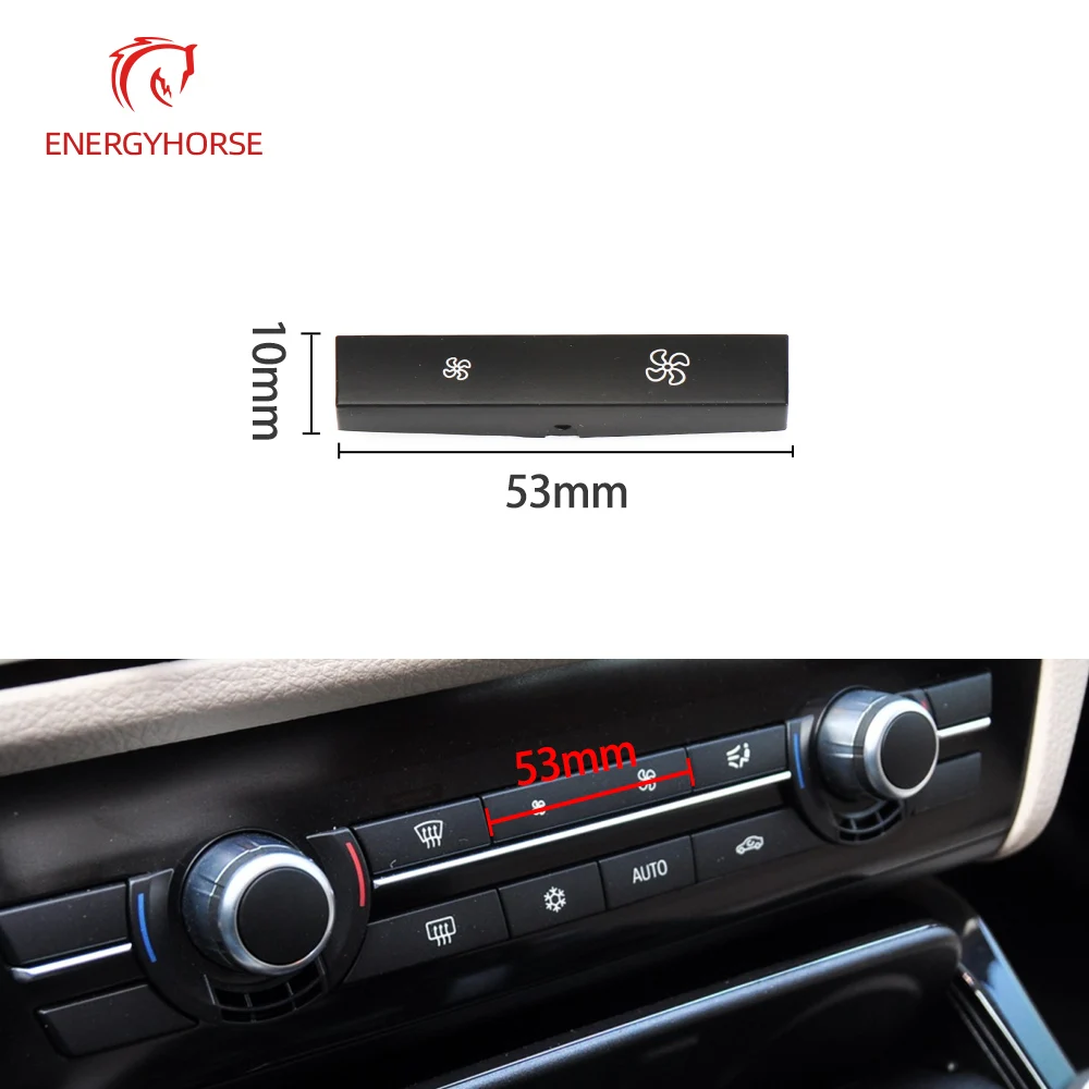 Air Conditioning Heater Climate Fan Volume Control Ac Button Cap Cover Replacement for BMW 5 6 7 Series F10 F11 F01 F02 F06 F15