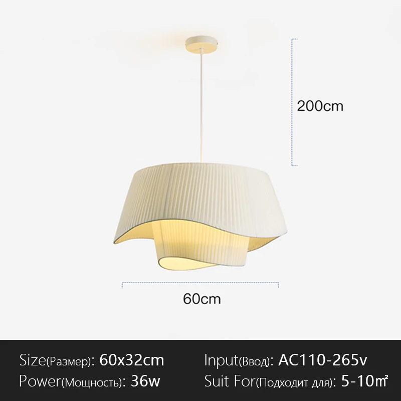 Denmark Designer Zijden Hanglamp Woonkamer Hotelhal Restaurant Hanglamp Woningdecoratie Led Verlichting Fabriek Directe Verkoop - afbeelding 1