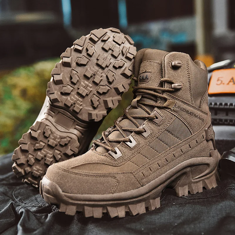 Mens Ankle Boot Men's Desert Combat Boots Tactical Boot Male Hiking Shoes Work Safety Shoes Motocycle Boots - view 3