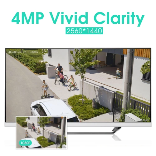 Imagen 2 del producto SANSCO Cámara IP WiFi de 4MP con Batería, PTZ para Exteriores, IP66 Impermeable, Batería Integrada de 5200mAh, Cámara de Vigilancia con Detección Humana PIR