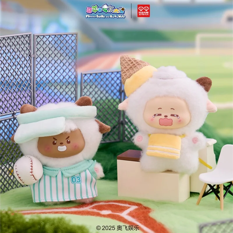 정품 귀여운 염소와 큰 늑대 양 데일리 시리즈 블라인드 박스 귀여운 봉제 인형 펜던트 트렌디 장난감 미스터리 박스 장식품 선물
