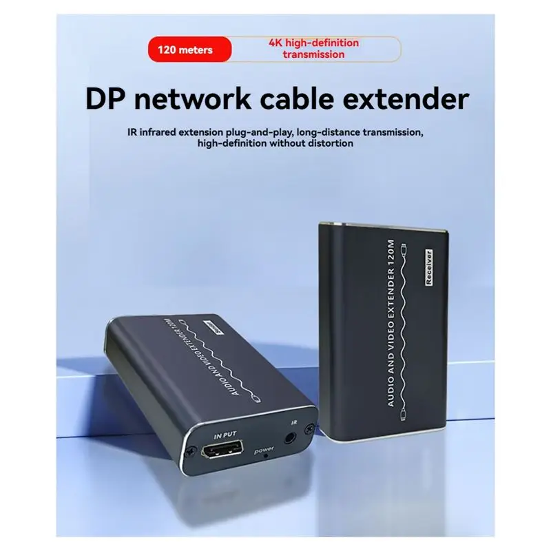 B76B 4K for DP Extender 120KM for DP1.4 Audio Video Transmission IR Infrared Extension for Display