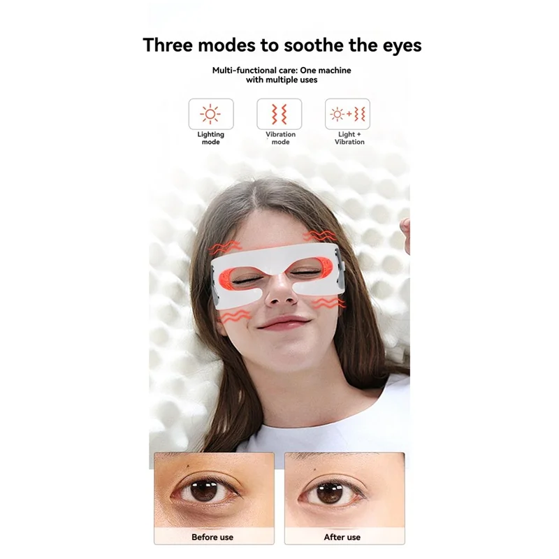 【COMELY】アイケア LED 光療法 3D アイマッサージャー アンチエイジング 疲労軽減 振動マッサージ 電気リラクゼーション
