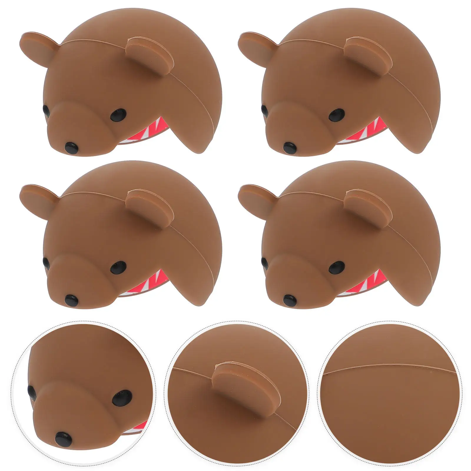 

4Pcs Cartoon Silicone Anti-Collision Corner Covers Easy-Apply Strong Adhesive Non-Trace Removable Baby Safety Desk Table Bed