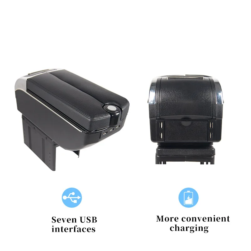 Universal GEELY Central Armrest Storage Box Center Console Organizer Containers Car Accessories Central USB Charging Armrest Box