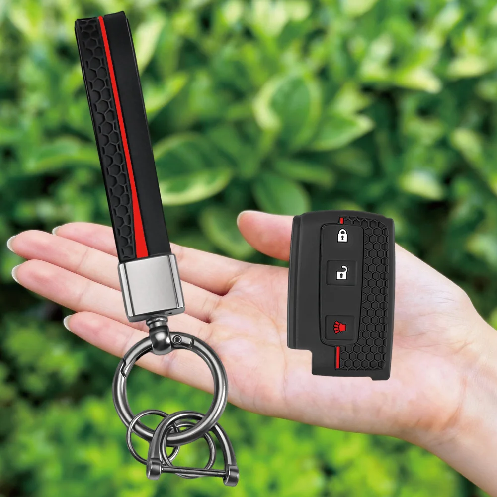 Keychain Silicone Car Remote Key Cover Key Fob Accessories Case for TOYOTA Corolla Verso 2004 2006 2007 Prius Gen 20 2005 2008