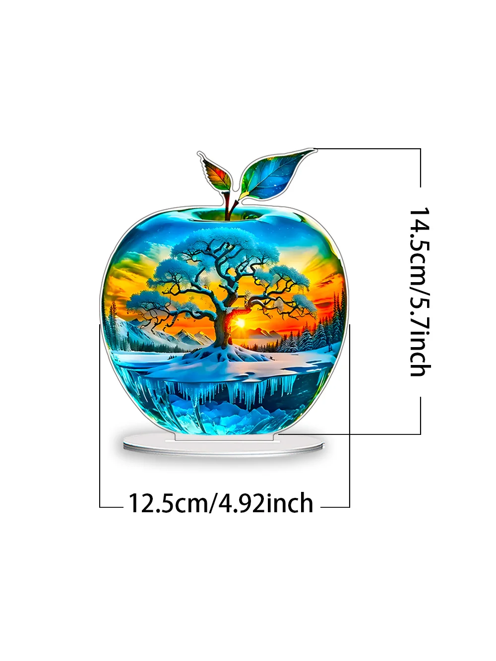 1 Stück Kristall-Apfel Dekorative Desktop-Statue Sammlerstück Heimdekoration Geeignet für Bürodekoration Festliche Dekoration Geschenke – Detail 15
